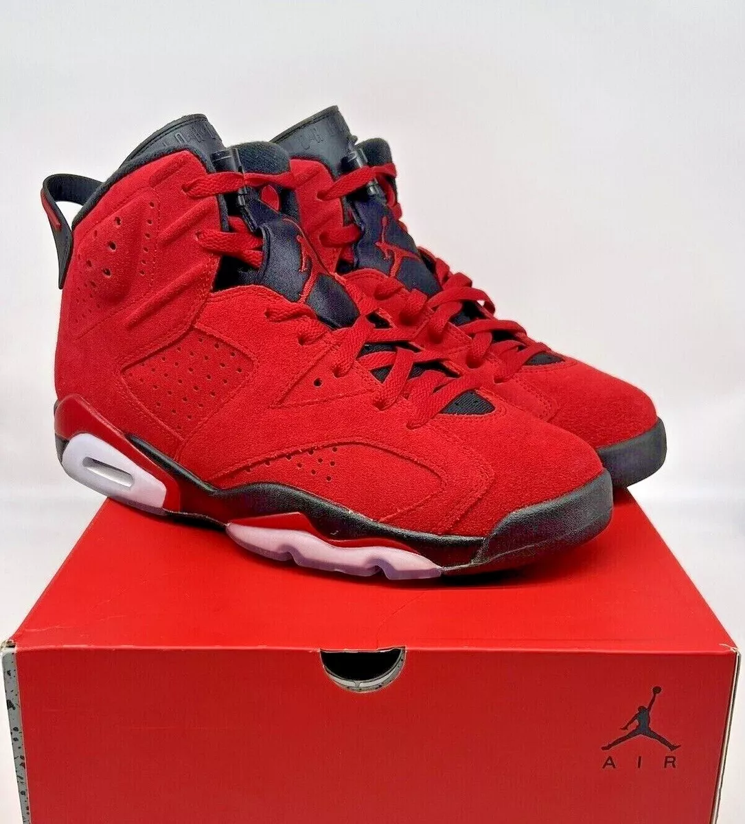 Sz 4Y-13 Nike Air Jordan 6 VI Retro Toro Bravo Varsity Red Black ...