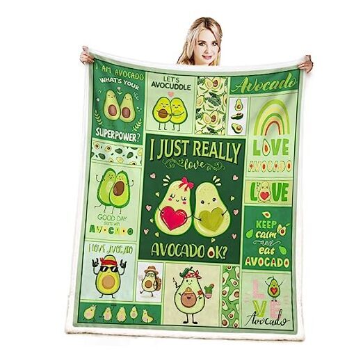 Avocado Blanket,Avocado Gifts for Avocado Lovers,Avocado Gifts for