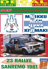 DECAL FIAT 131 ABARTH M.ALEN R.SANREMO 1981 9th (01)