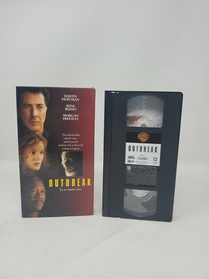 Outbreak Movie VHS Cassette Tape 1995 Dustin Hoffman Morgan Freeman Tested