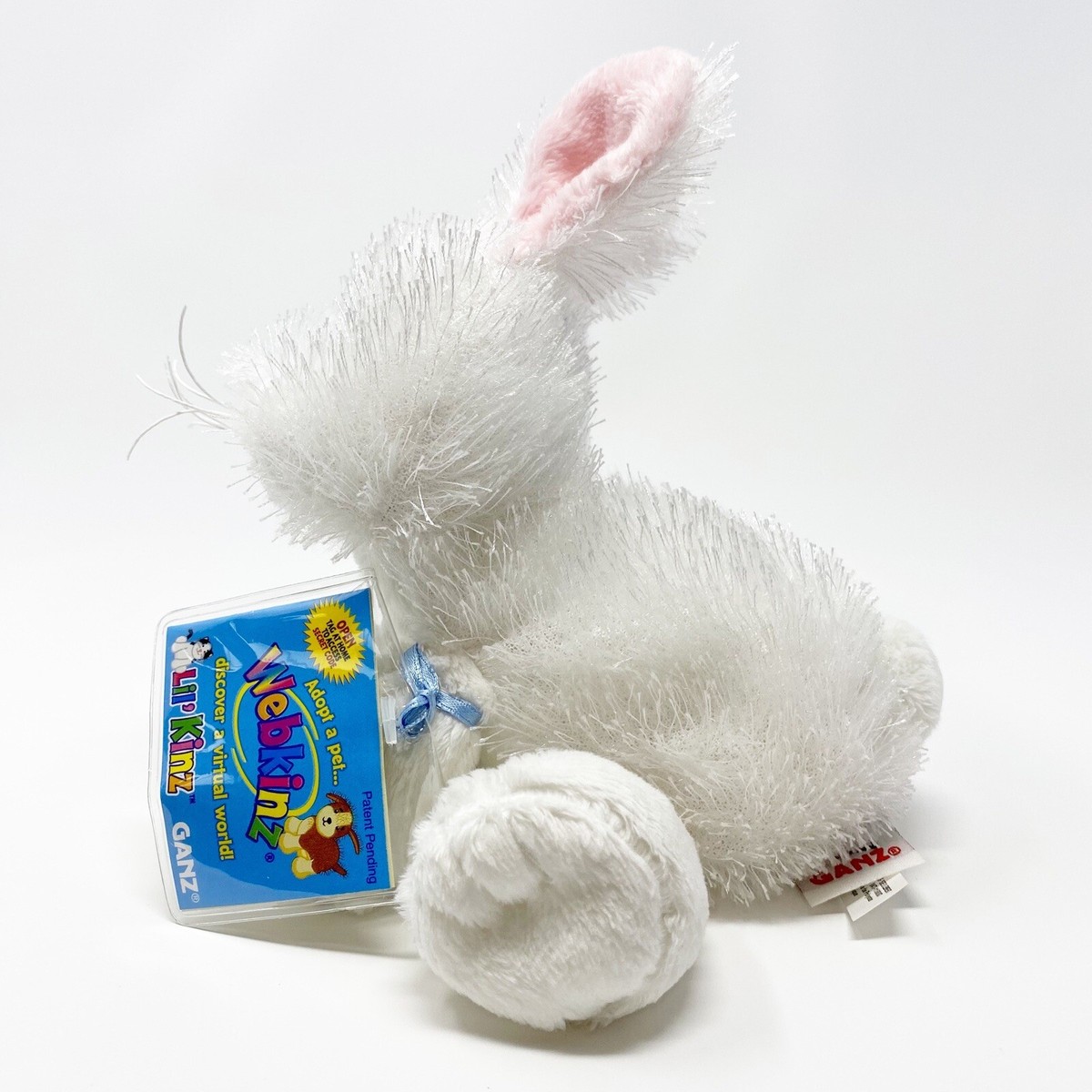 Ganz Webkinz Lil' Kinz White Bunny Rabbit Plush Toy HS078 Ganz Webkinz Lil' Kinz White Bunny Rabbit Plush Toy HS078