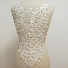 Sale Aquatic Plant Bridal Embroidery Lace Applique Women Dancing Gown Motif 1PC
