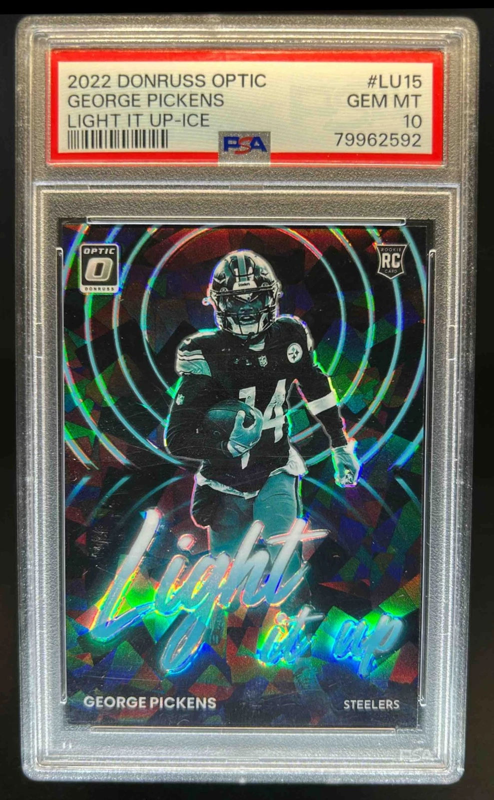 George Pickens Panini Donruss Optic Light It Up #LU15 Ice