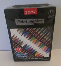 ZEYAR Acrylic Paint Markers, Water based, 32 vibrant colors