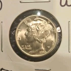 1942 Mercury Dime Uncirculated 10C 90% Silver Business Strike Uncertified Coin
