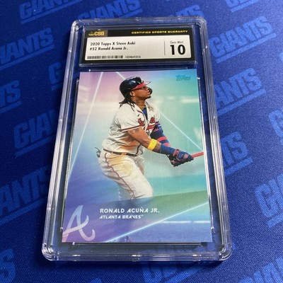 2020 Topps X Steve Aoki Ronald Acuna Jr. CSG 10 #52 Card LOW POP