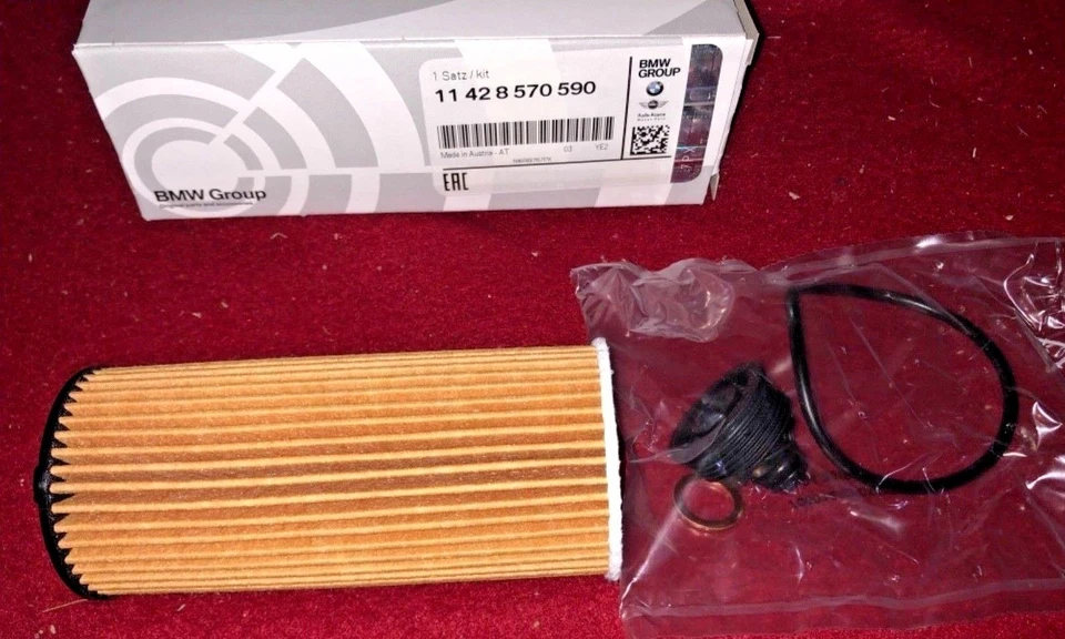 Kit de filtro de aceite de motor BMW para X1 X2 i8 Mini Cooper Clubman 11428570590*1 GENUINO Foto 3 de 4