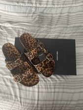 Saint Laurent Pony Hair Buckle Sandals