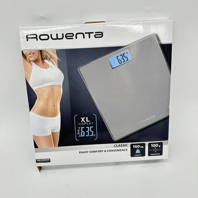 Rowenta Classic BS1500   Personenwaage mit LCD-Bildschirm, kompakt, 160 kg Tragk