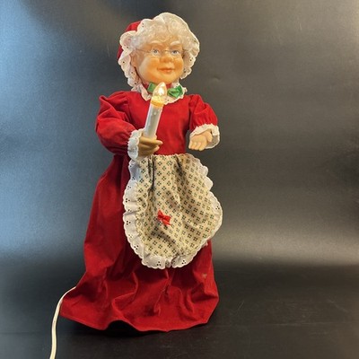 Vtg 90's Telco Motion-Ettes Mrs. Claus Animated Working Lighted Candle Christmas