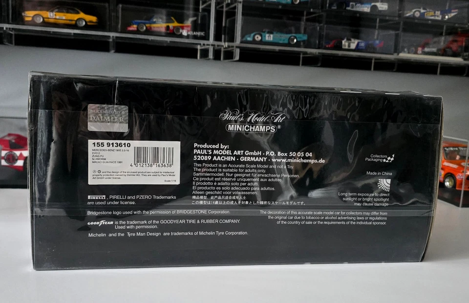 1/18 Minichamps 155913610 AMG Mercedes 190E Evo2 Ni Amorim Macau Guia 1991 - Immagine 3 di 3