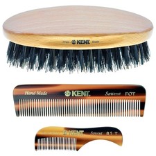 Grooming Kit for Men with Beard Comb Mustache Comb Hair Brush Travel Case Home