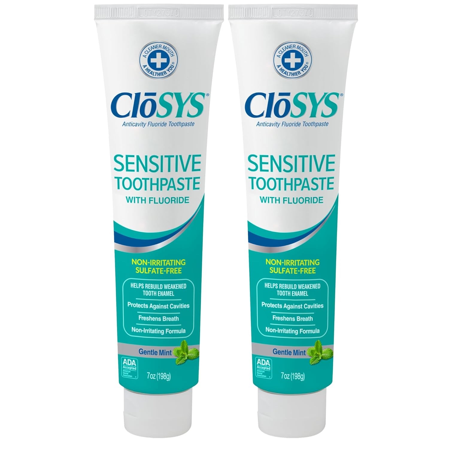 CloSYS Fluoride Toothpaste, 7 Ounce (2 Pack), Gentle 7 (Pack of 2) 
