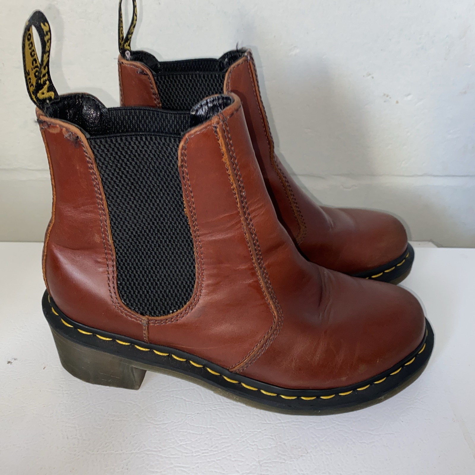 Dr Martens Doc Cadence Boots Reddish Brown Leather US 8 Women AirWair, cushion 