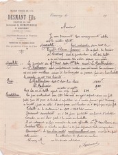 37 VOUVRAY commissionnaire DESMANT FILS 1925 vins