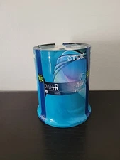 TDK DVD+R 16x 4.7GB 100 Disc Spindle – New Sealed Recordable Media