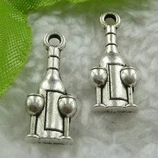 480 Pcs Tibet Silver Wine Bottle Goblet Charms Pendants 20x8MM B1418 DIY Crafts