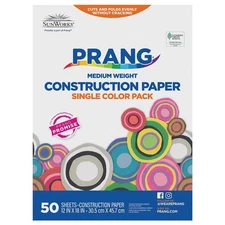 Prang 12" x 18" Construction Paper Bright Blue 50 Sheets/Pack (P7507-0001)