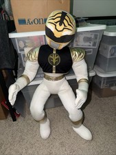 1994 Poseable Vintage Mighty Morphin Power Rangers White Ranger 30  Plush