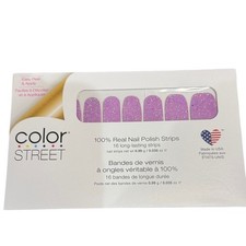 Color Street Glamsterdam Purple Glitter Nail Polish Strips FMG149-B03100 NEW