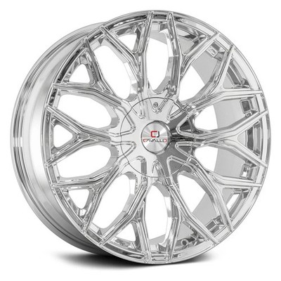 Cavallo CLV-37 Wheels 18x8 (35, 5x114.3, 74.1) Chrome Rims Set of 4