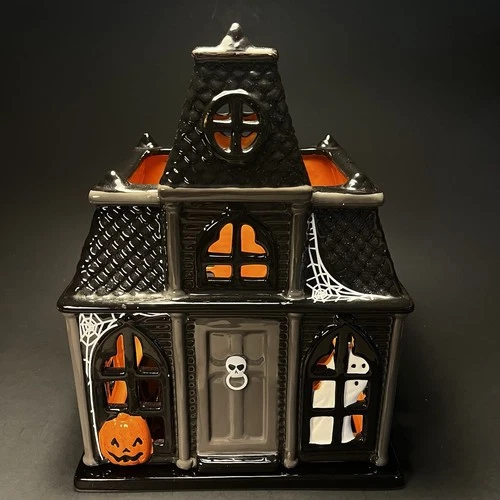 Bath And Body Works 2010 Slatkin & Co Halloween Haunted House Candle Luminary - product listing photo