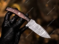 8" CUSTOM HANDMADE FORGED DAMASCUS STEEL CAMPING HUNTING EDC SKINNER KNIFE