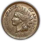 1906 Indian Head Cent Uncirculated UNC Coin #24635