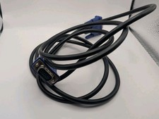 Computer Monitor 15 Pin VGA Male to Male Extension Cord Black Blue