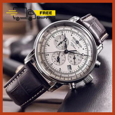 NEW MENS Leather BAND Fashion LUXURY Zeppelin Airship BUSINESS Casual Men WATCHE