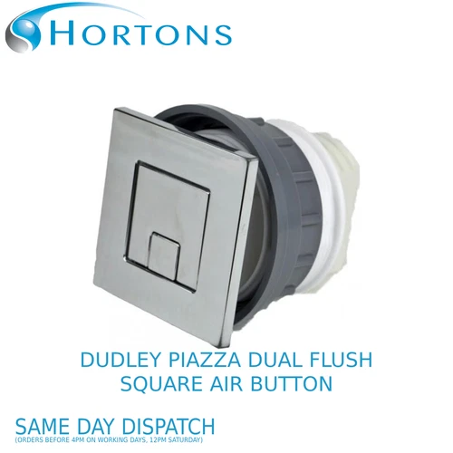 GENUINE DUDLEY PIAZZA DUAL FLUSH SQUARE AIR BUTTON FOR VANTAGE CONCEALED CISTERN