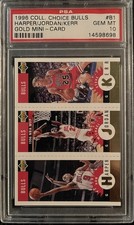 1996 Collector’s Choice Bulls Gold Mini Harper Kerr Michael Jordan PSA 10 GEM MT