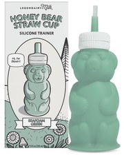 Legendairy Milk Honey Bear Straw Cup for Baby  8 Ounces, Seafoam Green