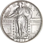 1917-D Type 1 Standing Liberty Quarter - Pitted