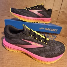 Brooks Revel 7 Damen Laufschuhe Premium Workout Turnschuhe UK6,5 - Schwarz/Pink