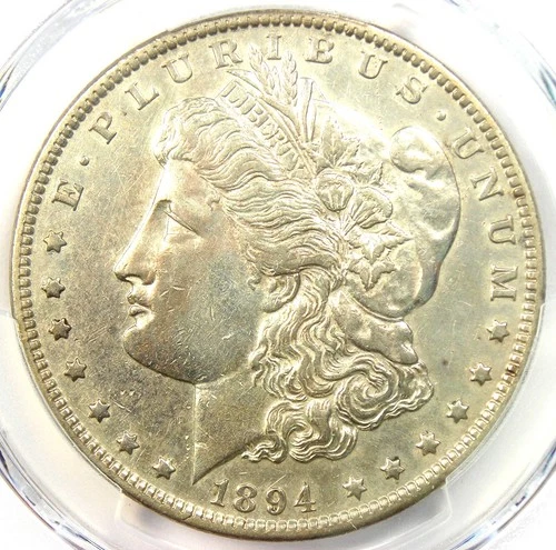 1894-P Morgan Silver Dollar $1 Coin 1894 - Certified PCGS AU Detail - Rare Date!