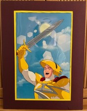 production animation cel -King Arthur #314 -OS MATTED- 14"x18"- see 25% off SALE