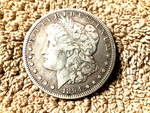 1894 S Morgan Silver Dollar, US Mint 90% Silver Coin Good Condition Key Date