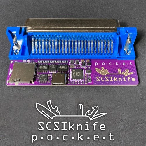 SCSIknife pocket Centronics 50 - ZuluSCSI™ & BlueSCSI compatible SCSI emulator