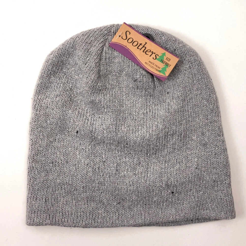 Gray Winter Hat Made with Recycled Fibers