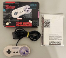 Nintendo SNES Original Controller w/ Box & Manual - Authentic OEM