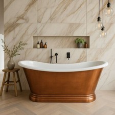 Image of BC Designs Antique Copper Outer - Enamel Inner Freestanding Bath 1500 x 725 -NEW