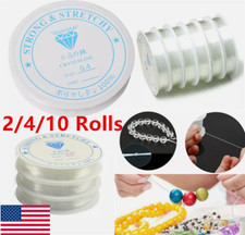 2-10Pcs Clear Crystal Elastic Beading Cord String Thread For Necklace Bracelet