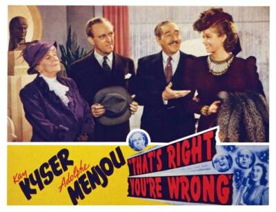 That's Right - You're Wrong lobby card May Robson Kay Kyser Adol 1939 OLD PHOTO