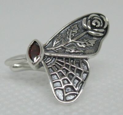 925 Sterling Silber Vintage Schmetterling Ear Cuff, Gothic Style (Einteiler)