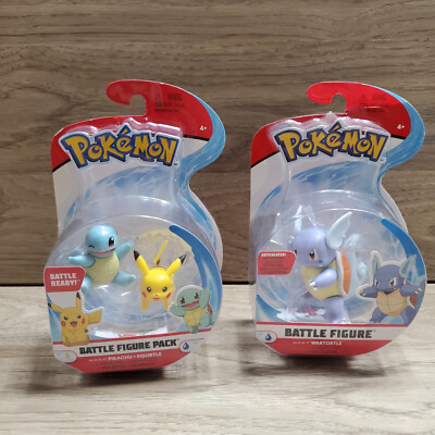 Pokemon Battle Feature Pikachu Squirtle Wartortle Action Figure
