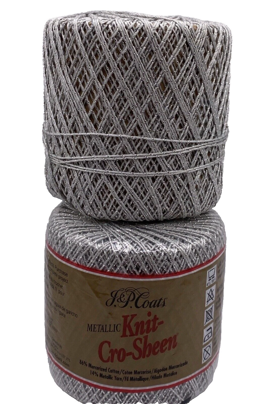 Coats Crochet metálico hilos tejidos y Croché