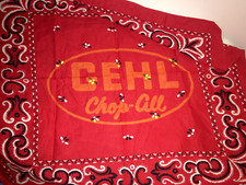 Vintage Gehl Chop All Tractor Farm Advertisement Bandana Handkerchief Trunk Up