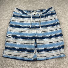 Columbia Board Short Mens 36 Blue Stripes Swimming Trunks PFG Linerless