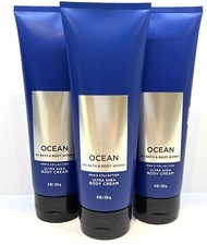 NEW 3 BATH  BODY WORKS OCEAN MEN'S COLLECTION ULTRA SHEA BODY CREAM 8 OZ LOTION